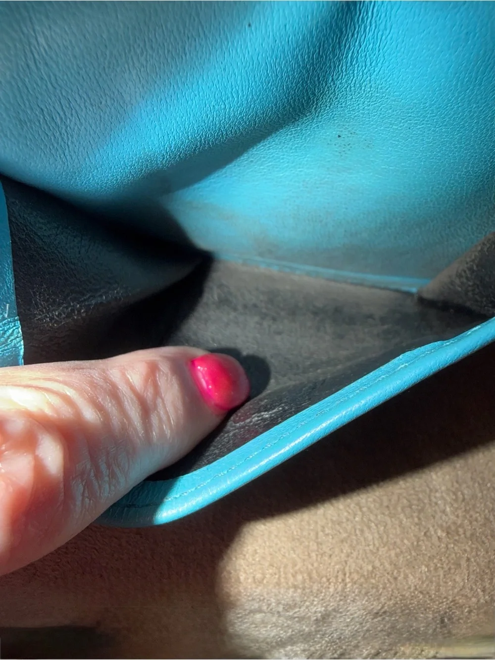 Bottega Veneta Intrecciato Brown & Turquoise Bifold Super Soft Leather Wallet